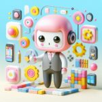 wealthy affiliate mama dreamhost man cute computer ai image with pink colors