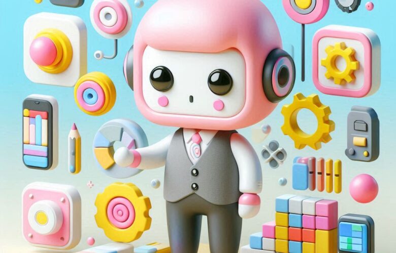 wealthy affiliate mama dreamhost man cute computer ai image with pink colors