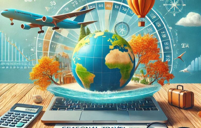 Seasonal Travel Trends: How to Adjust Your Affiliate Strategy with Expedia - ai blue toned image of travel